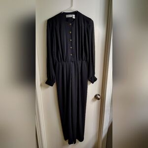 Elegant Black Button-Up Jumpsuit